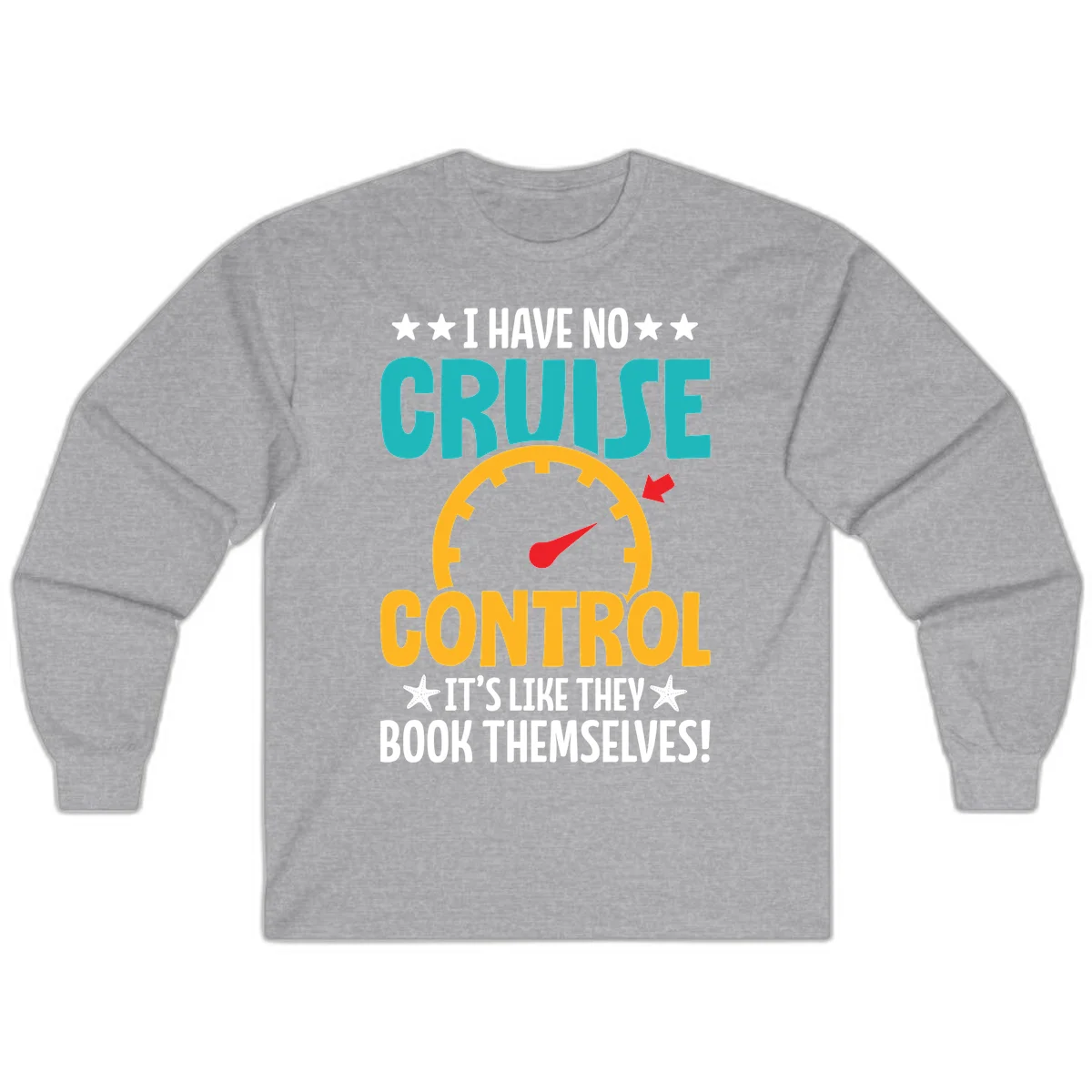 No Cruise Control Long Sleeve Shirt in Sport Grey