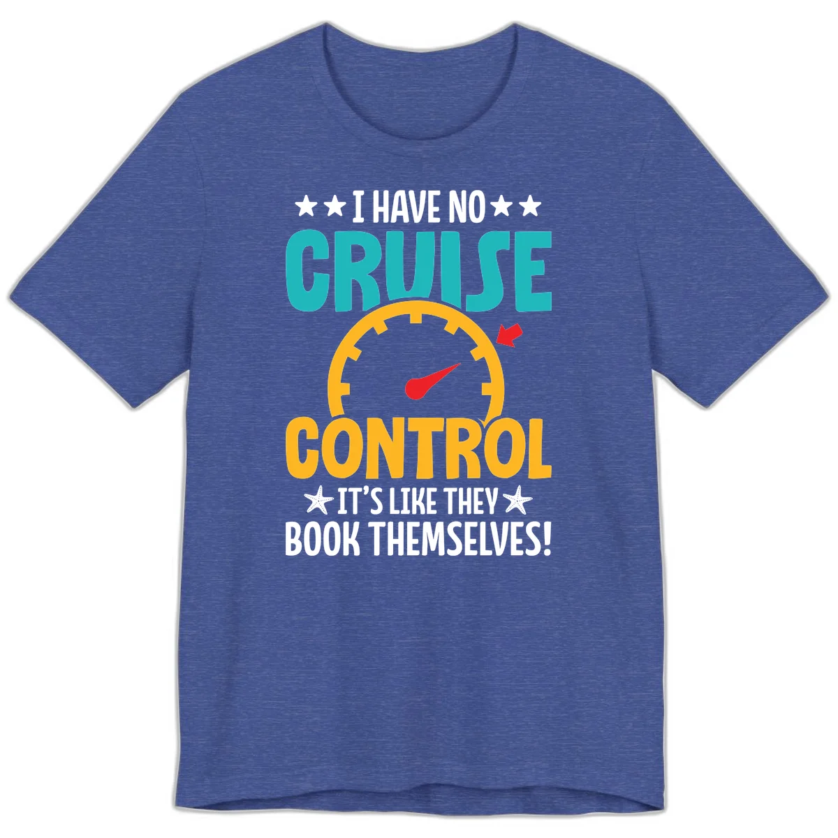 No Cruise Control Premium Cruise Tee in Heather True Royal