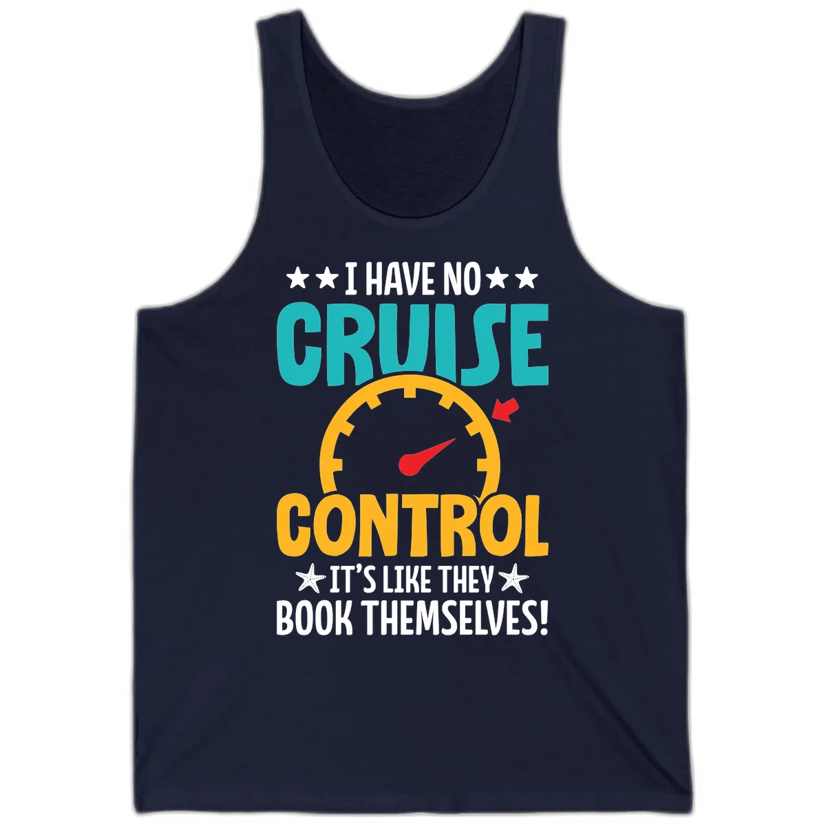 No Cruise Control Funny Vacation Tank in Navy