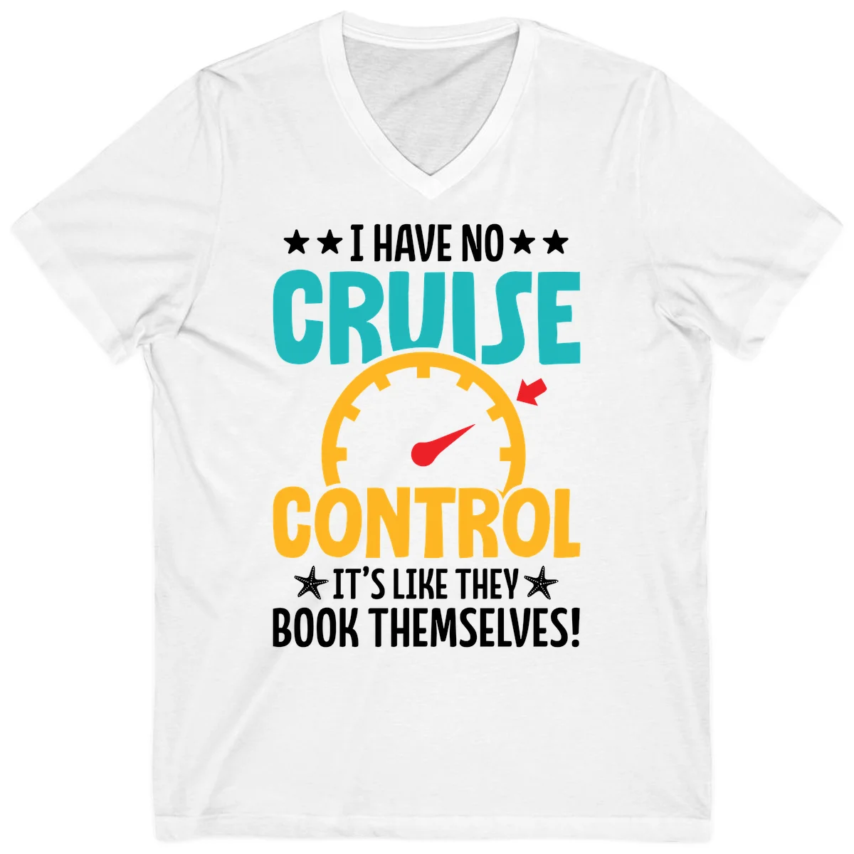 No Cruise Control V-Neck Cruise Tee in White