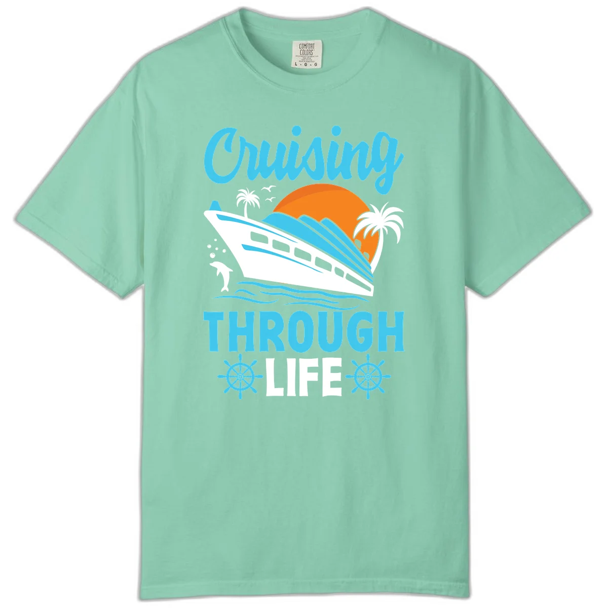 Cruising Through Life Comfort Color T-Shirt in Island Reef