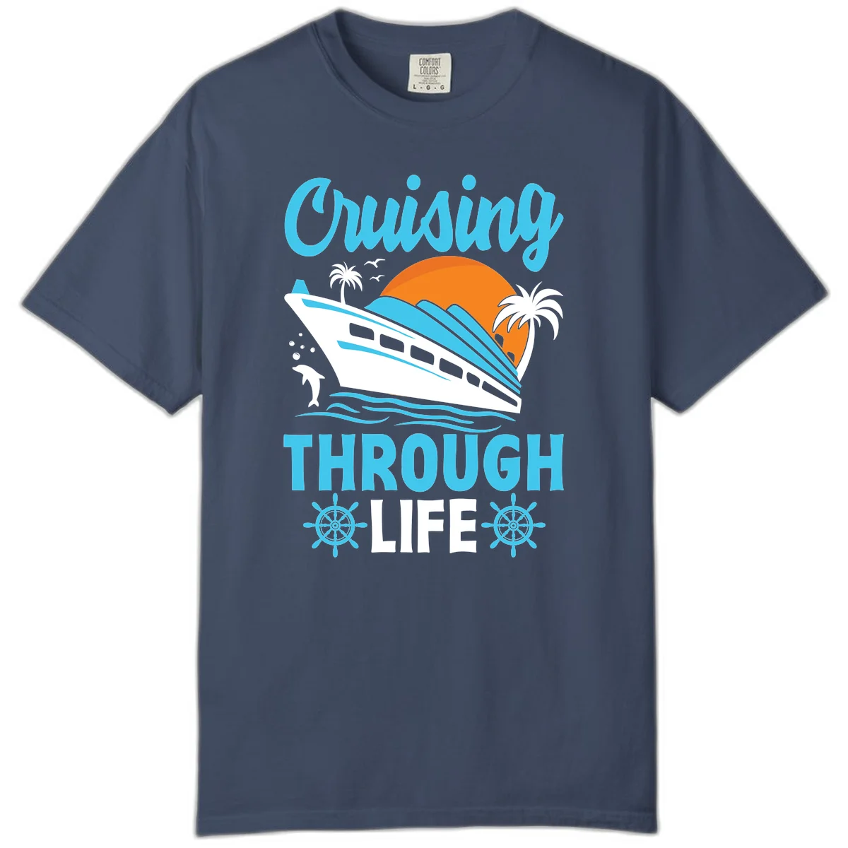 Cruising Through Life Comfort Color T-Shirt in Midnight