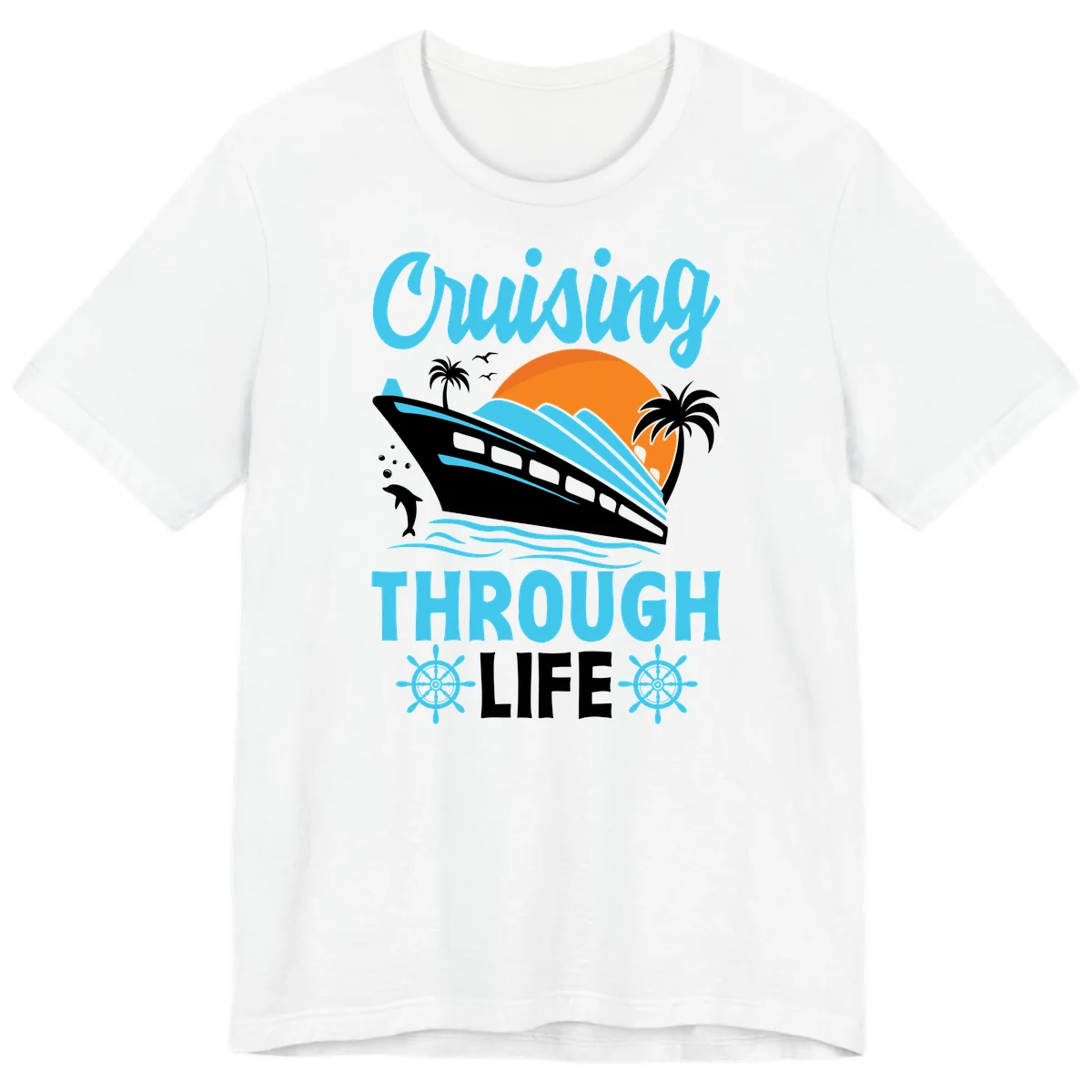 Cruising Through Life Premium T-Shirt - Vacation Ready in White