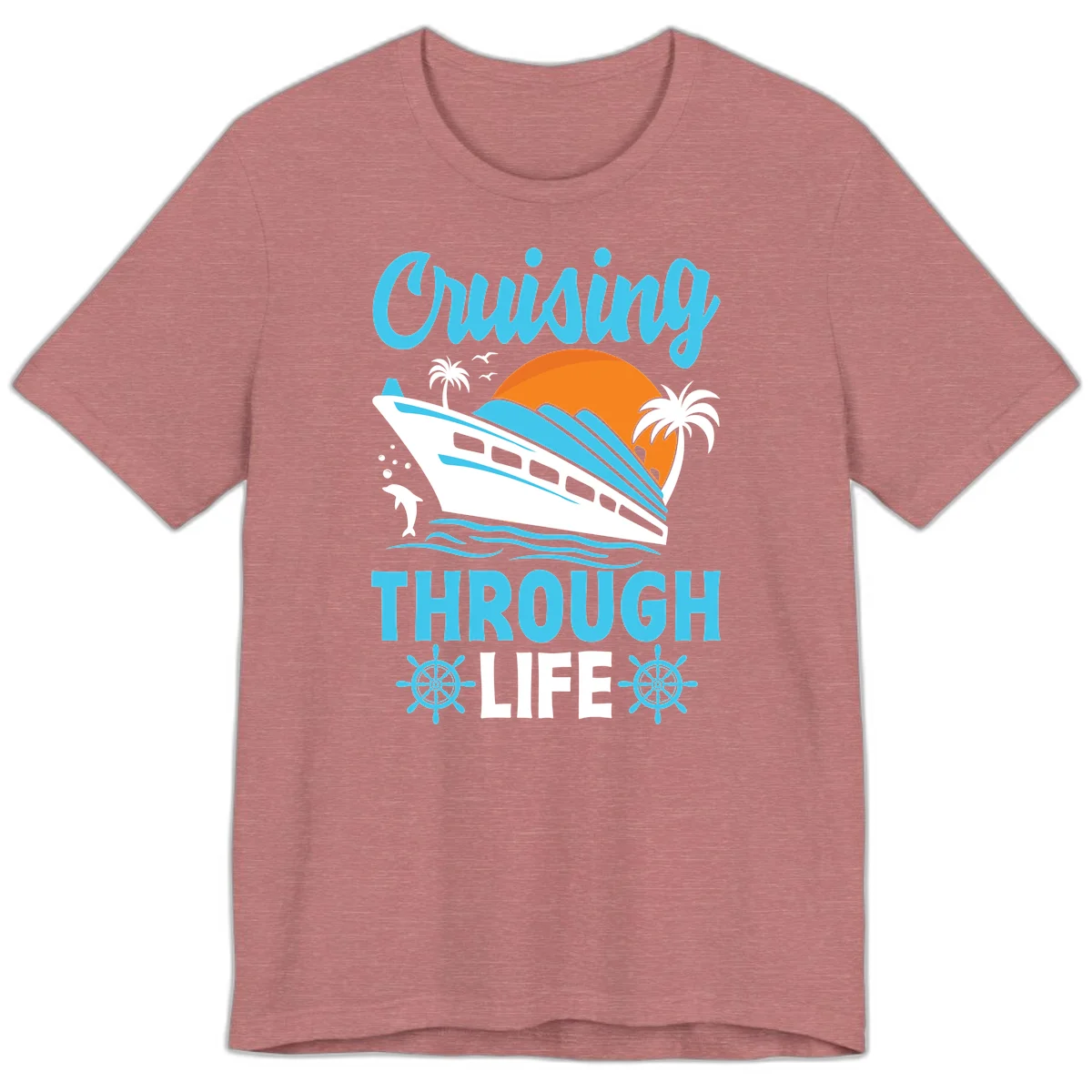 Cruising Through Life Premium T-Shirt - Vacation Ready in Heather Mauve