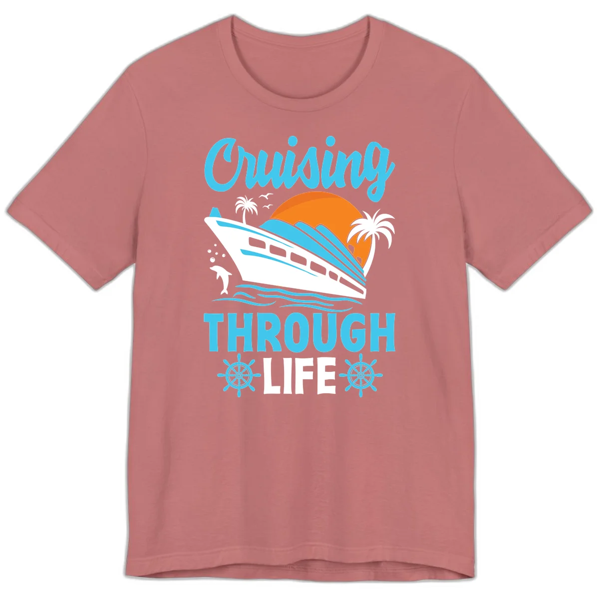Cruising Through Life Premium T-Shirt - Vacation Ready in Mauve