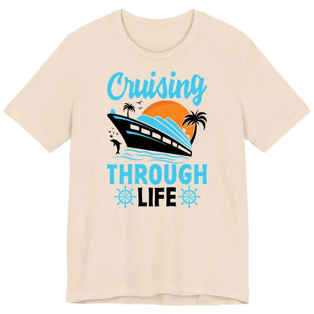 Cruising Through Life Premium T-Shirt - Vacation Ready in Soft Cream