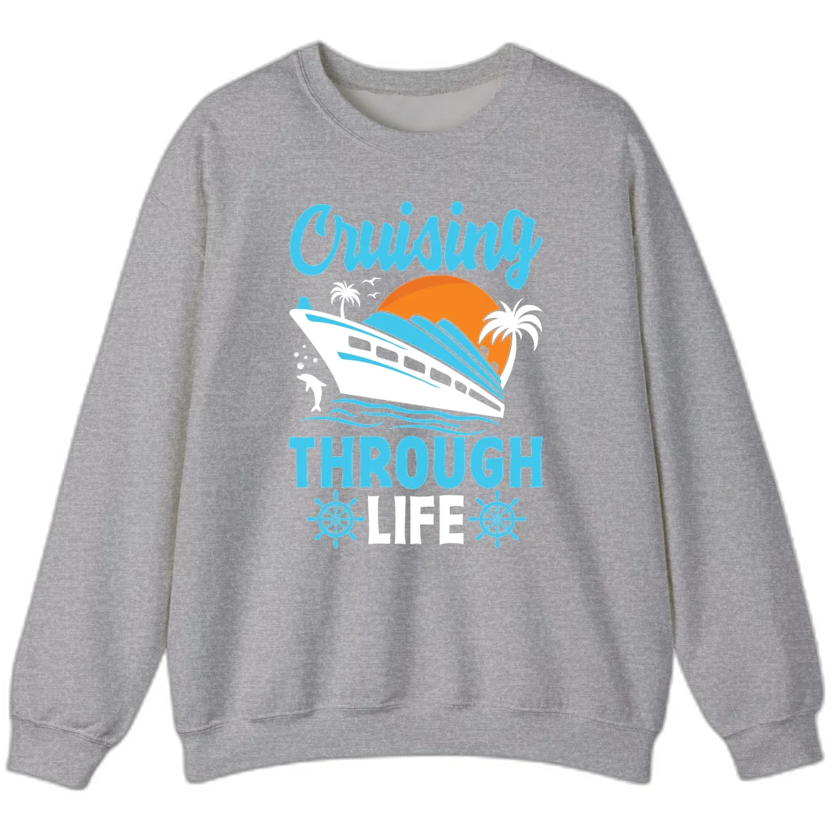 Cruising Through Life Sweatshirt - Cozy Cruise in Sport Grey