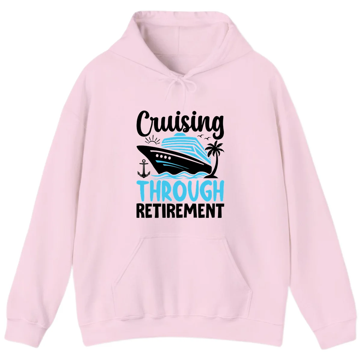Cruising Through Retirement Hoodie in Light Pink