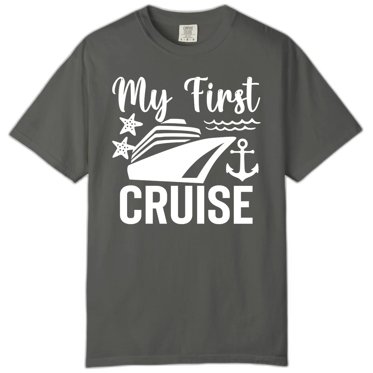 My First Cruise Comfort Color T-Shirt for Newbies in Pepper