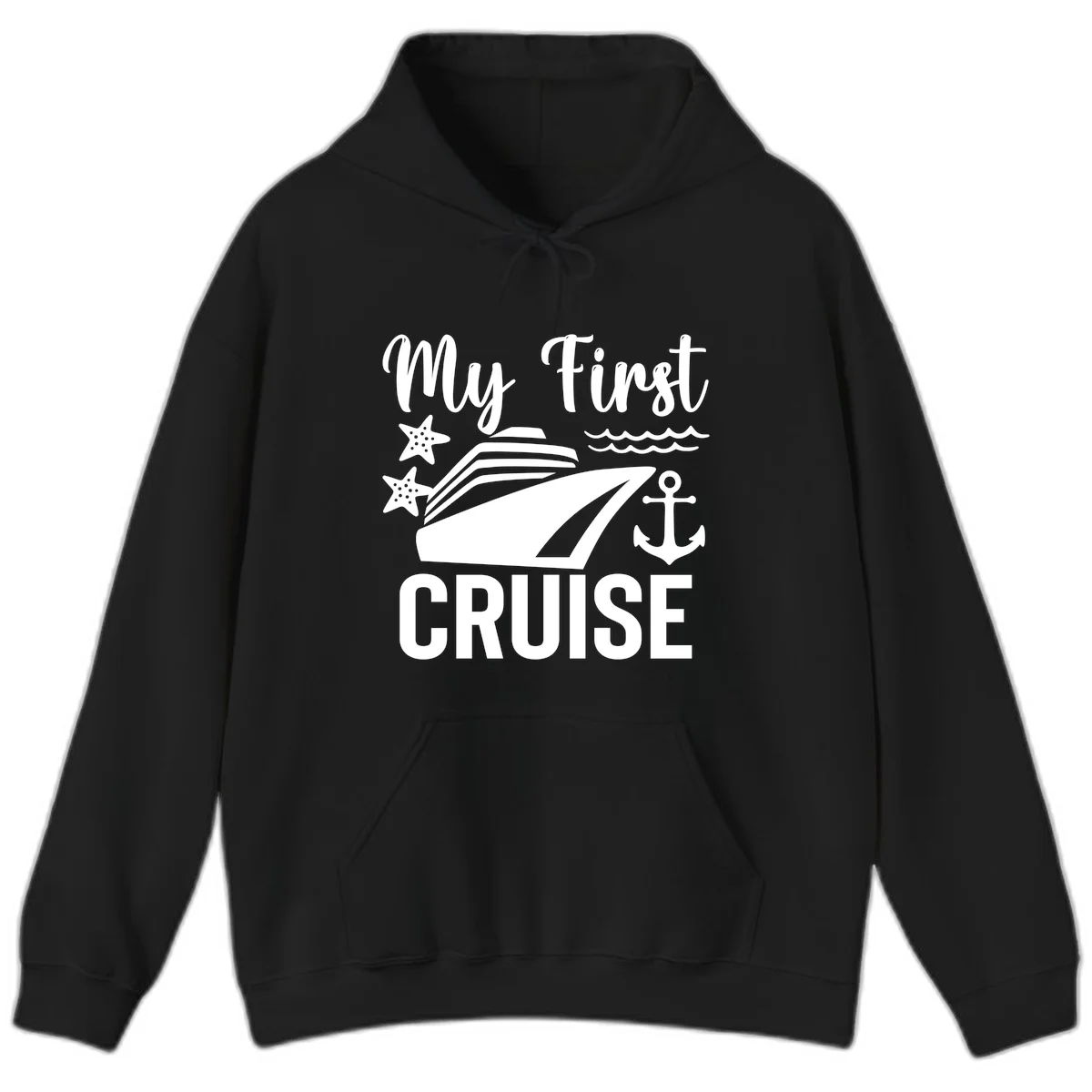 My First Cruise Hoodie - Warm & Ready to Sail in Black