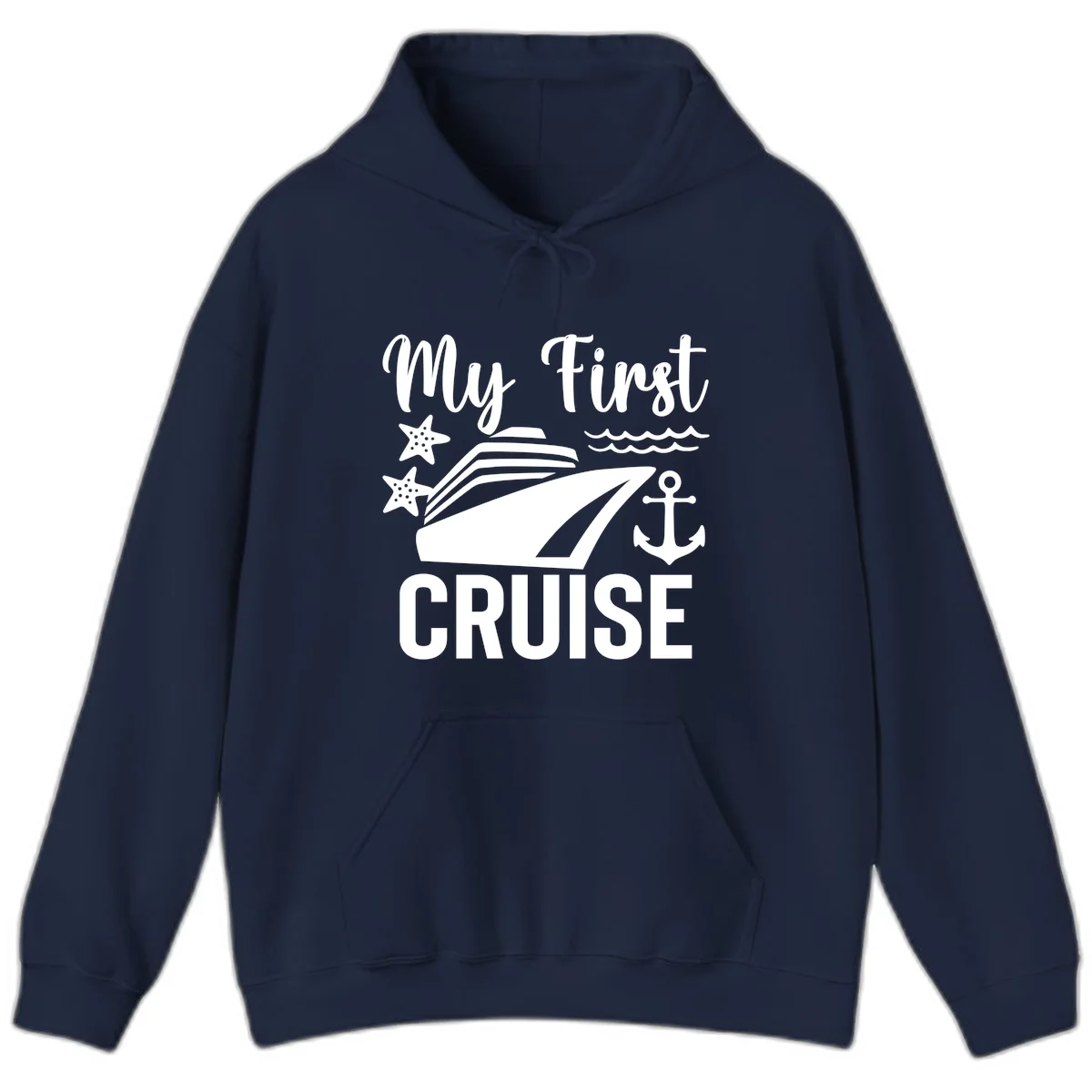 My First Cruise Hoodie - Warm & Ready to Sail in Navy