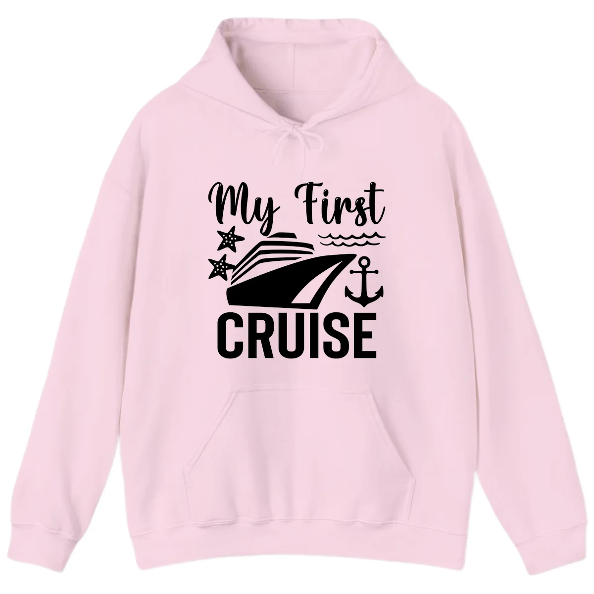 My First Cruise Hoodie - Warm & Ready to Sail in Light Pink