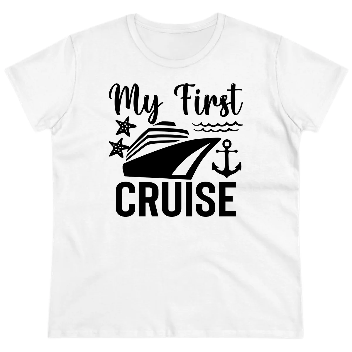 My First Cruise Ladies Tee - Women's Fit in White