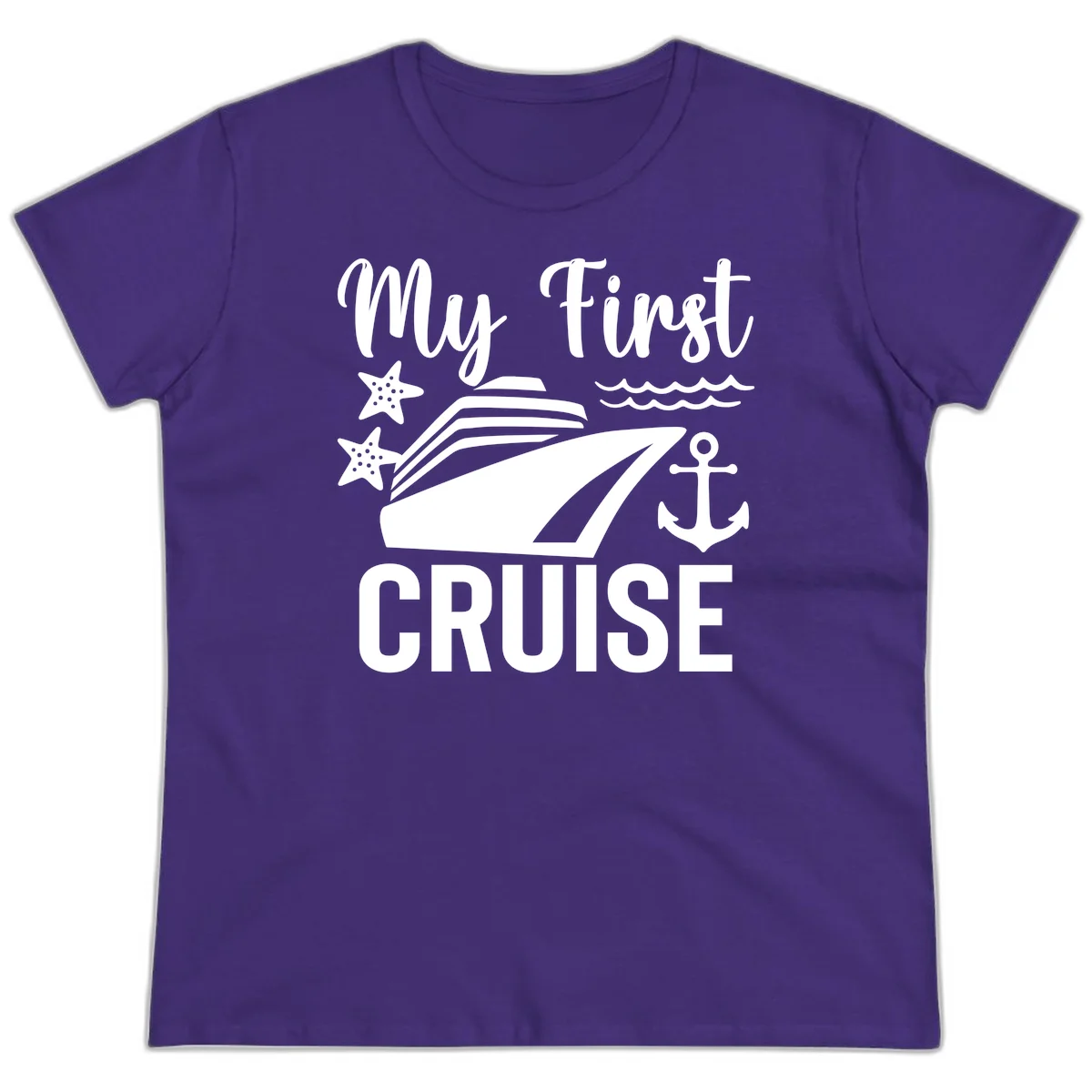 My First Cruise Ladies Tee - Women's Fit in Purple