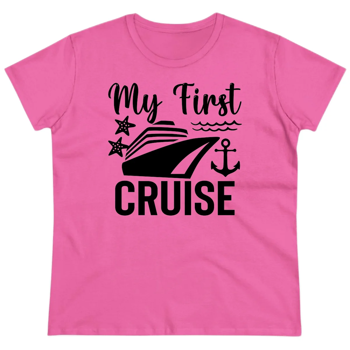 My First Cruise Ladies Tee - Women's Fit in Azalea