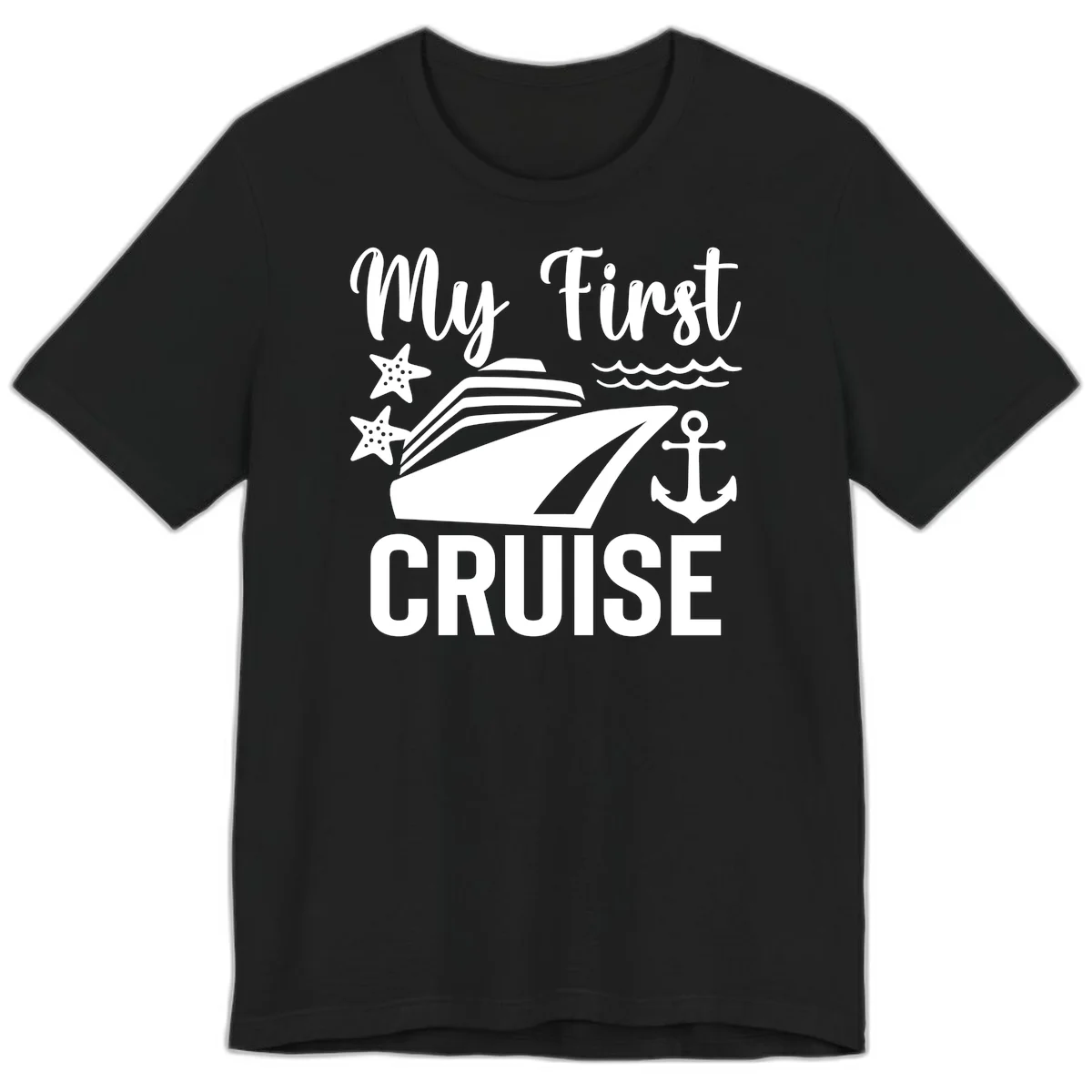 My First Cruise Premium T-Shirt - Smooth Sailing in Black