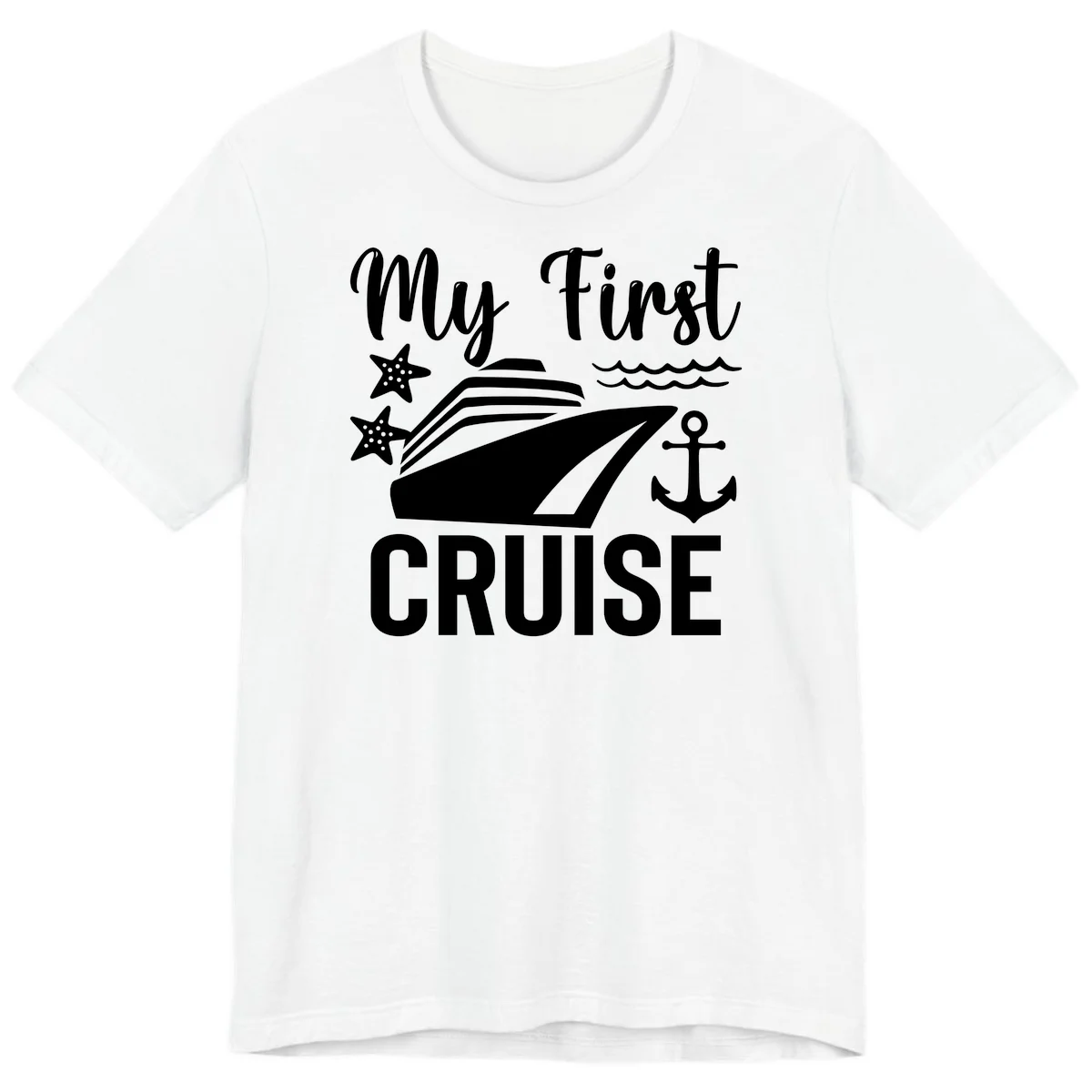 My First Cruise Premium T-Shirt - Smooth Sailing in White