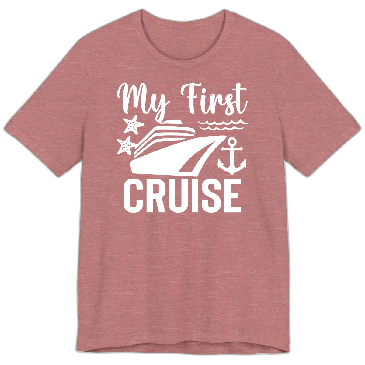 My First Cruise Premium T-Shirt - Smooth Sailing in Heather Mauve