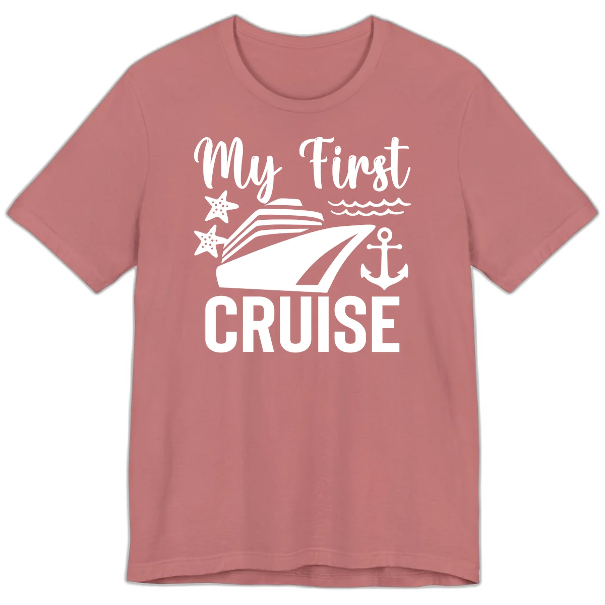 My First Cruise Premium T-Shirt - Smooth Sailing in Mauve