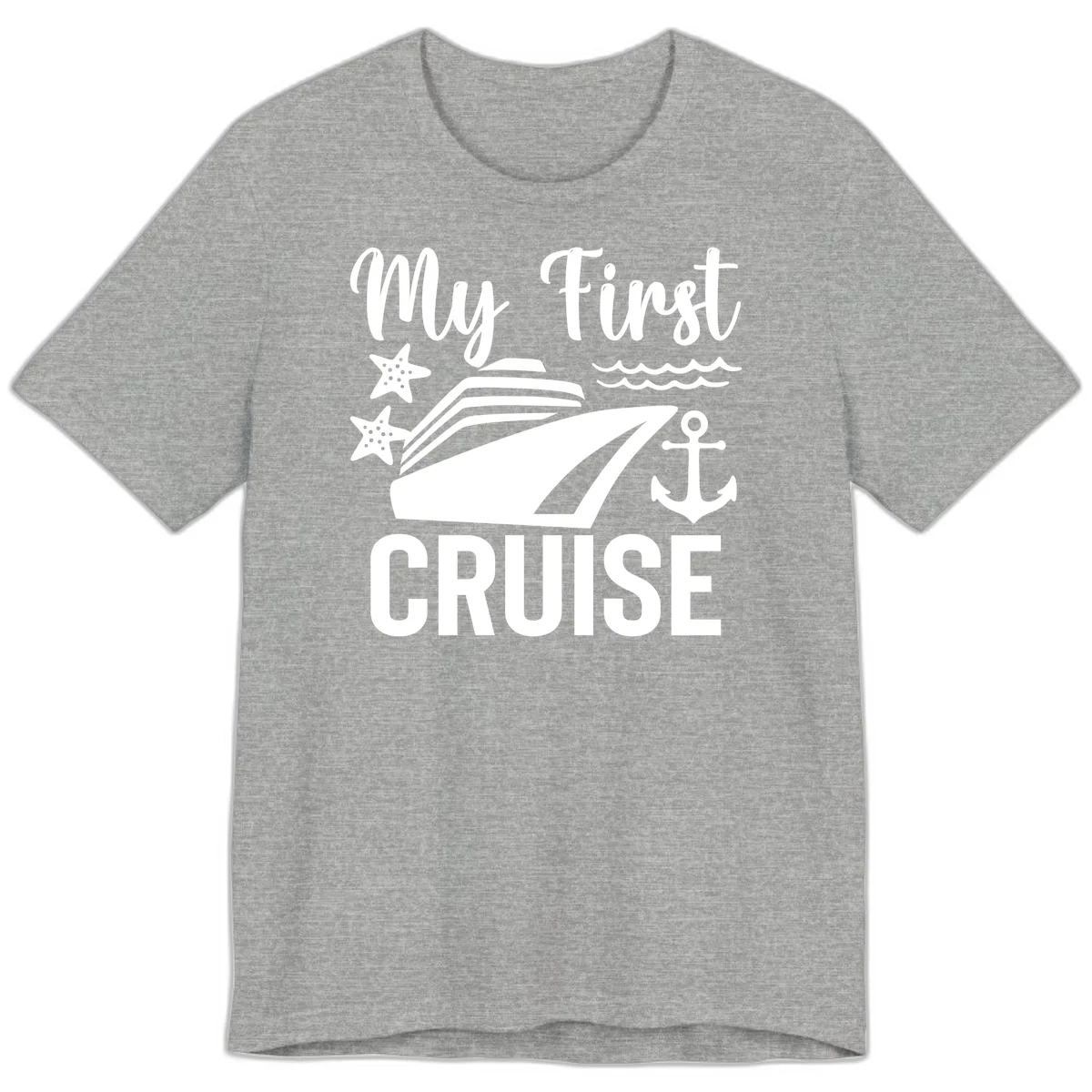 My First Cruise Premium T-Shirt - Smooth Sailing in Athletic Heather