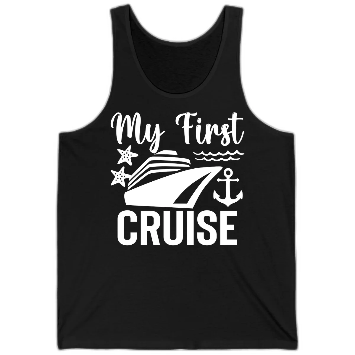 My First Cruise Tank Top - Sun & Fun Ready in Black