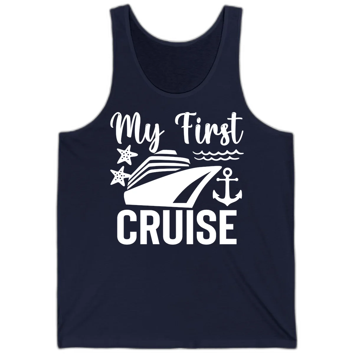 My First Cruise Tank Top - Sun & Fun Ready in Navy