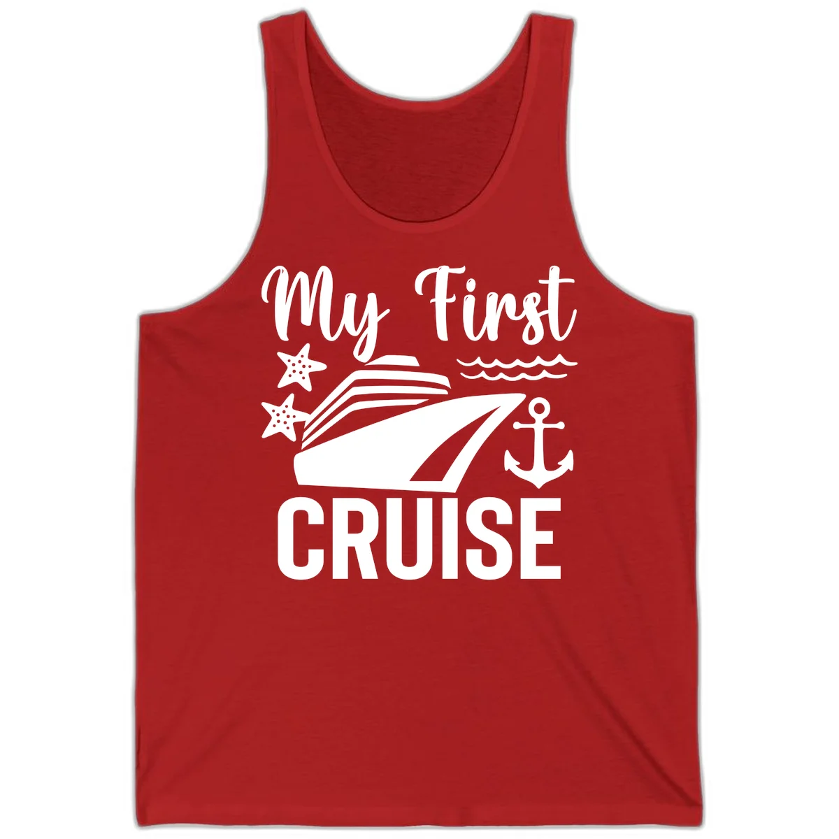 My First Cruise Tank Top - Sun & Fun Ready in Red