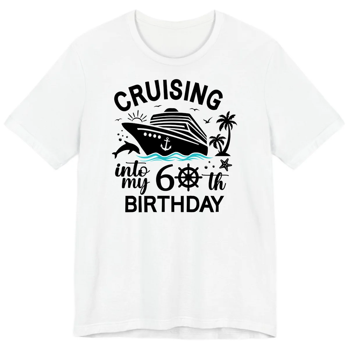 Cruising Into My 60th Birthday Premium T-Shirt in White