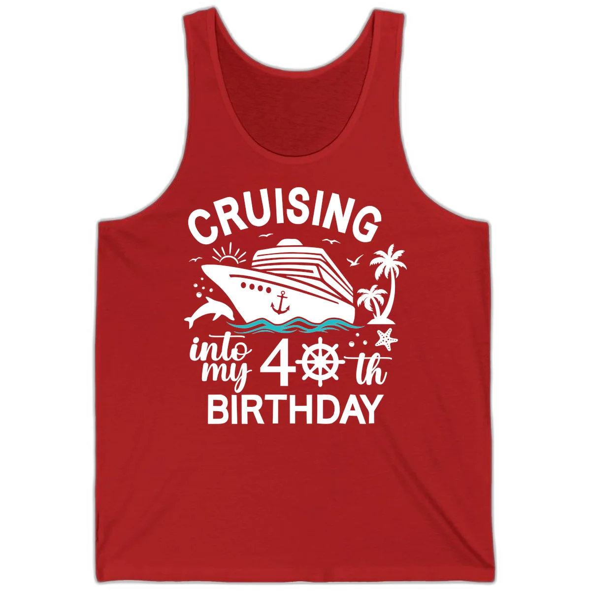Cruising Into My 40th Birthday Tank in Red