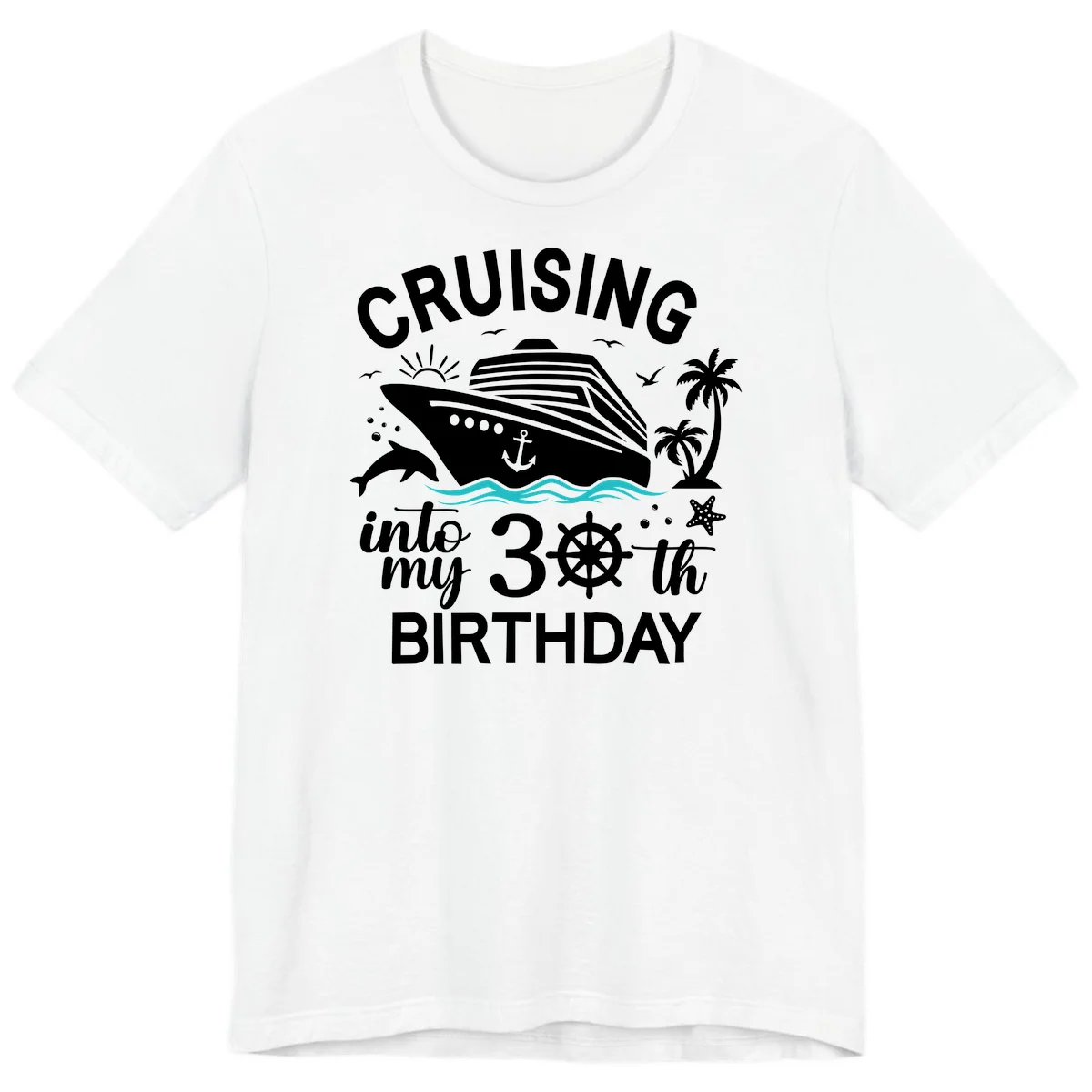 Cruising Into My 30th Birthday Premium T-Shirt in White