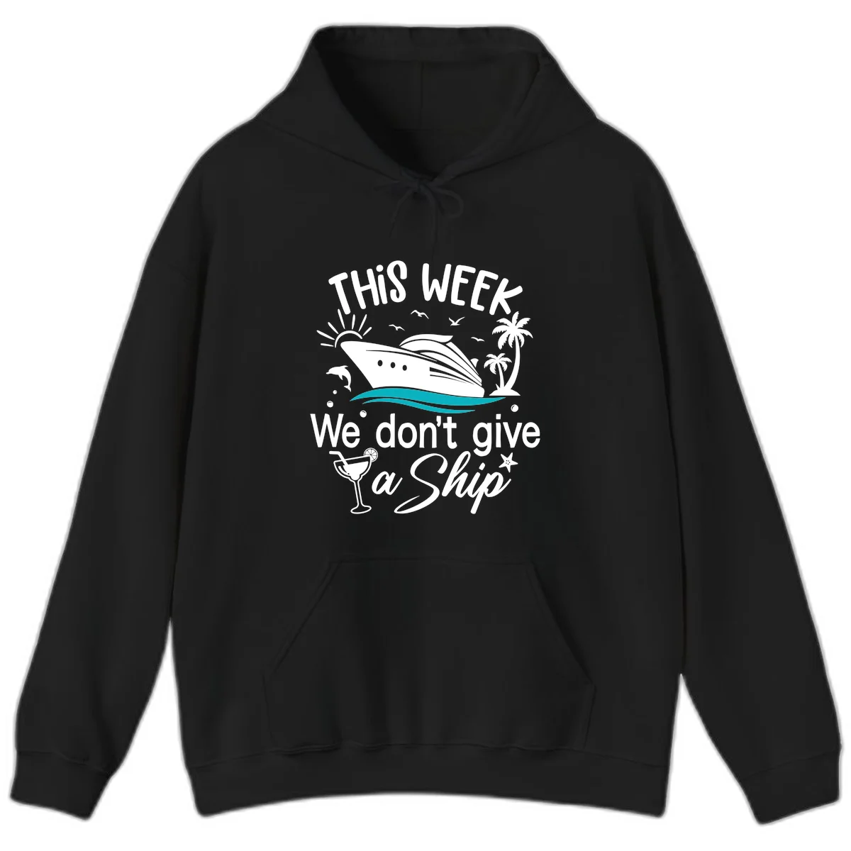 We Don't Give A Ship Hoodie in Black