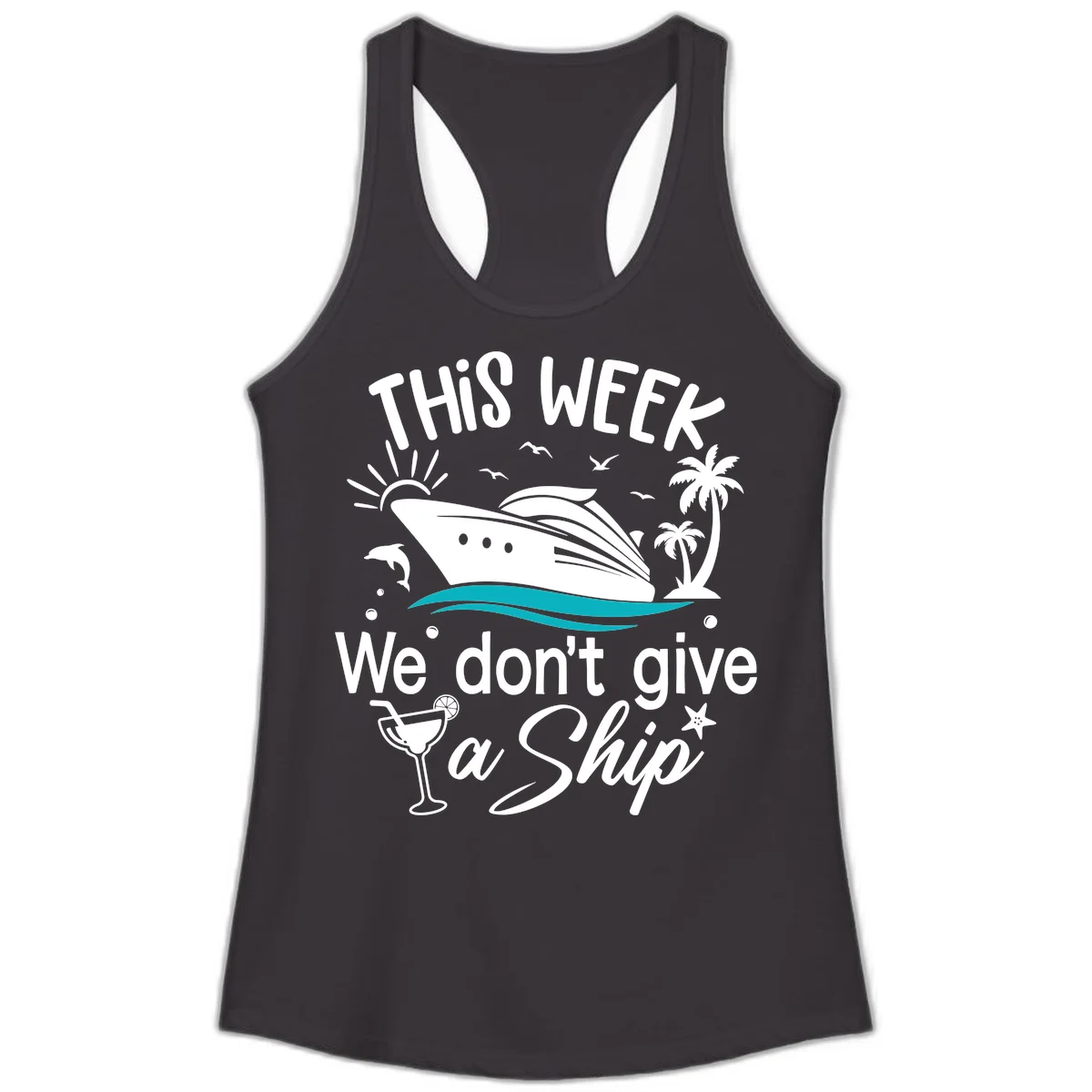 We Don't Give A Ship Ladies Tank Top in Black