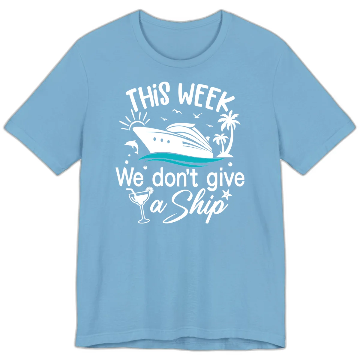We Don't Give A Ship Premium T-Shirt in Ocean Blue