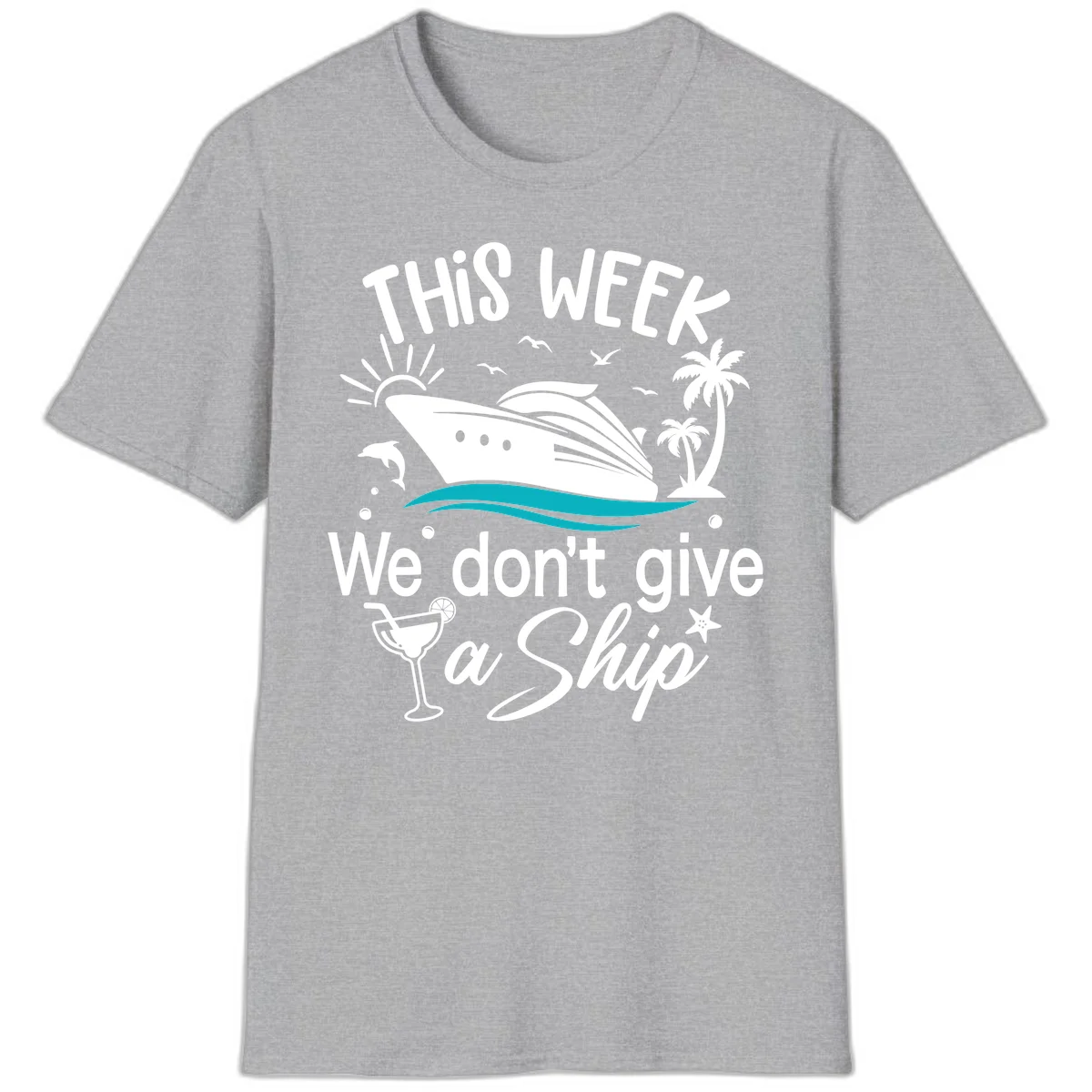 We Don't Give A Ship T-Shirt in Sport Grey