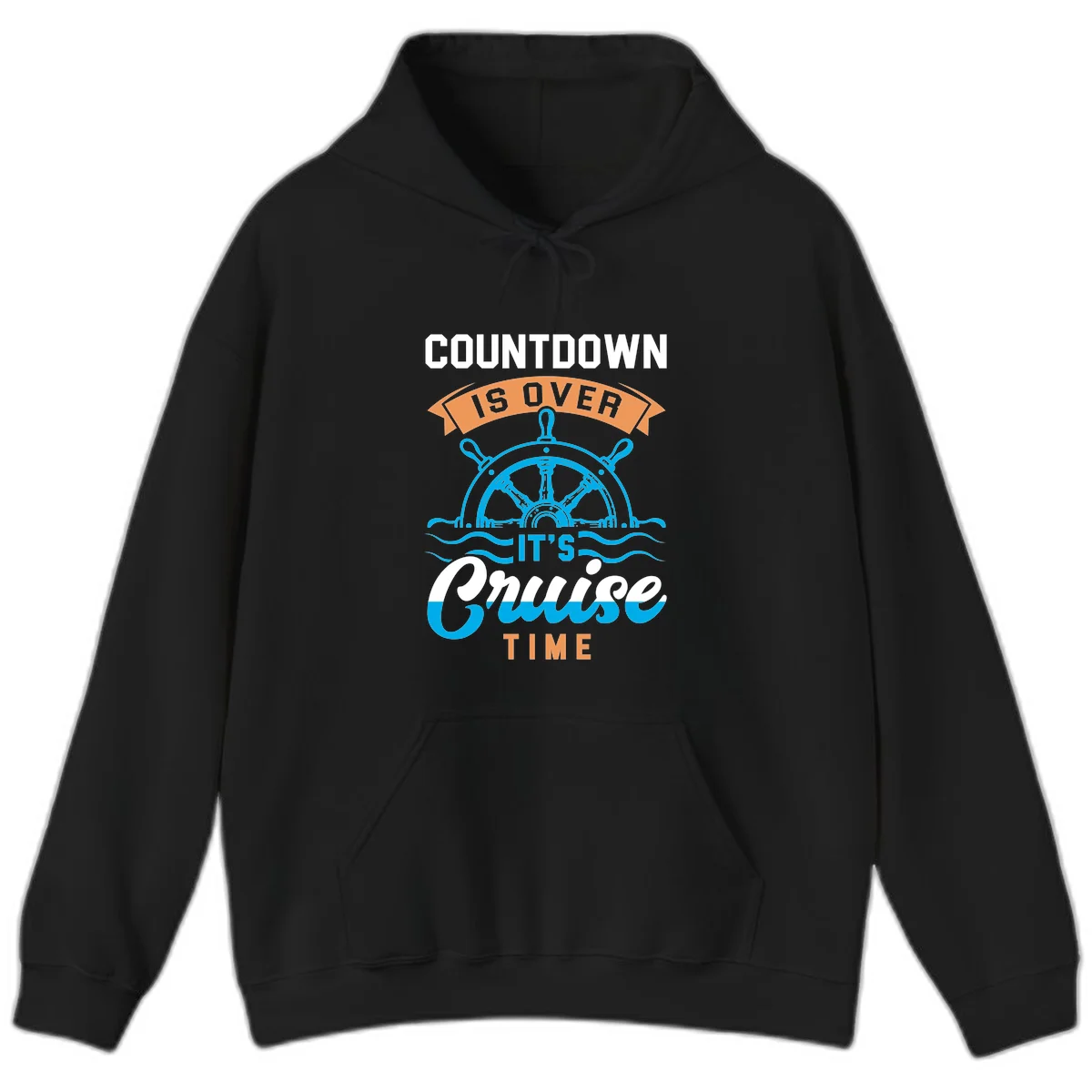 Countdown Is Over It's Cruise Time Hoodie in Black