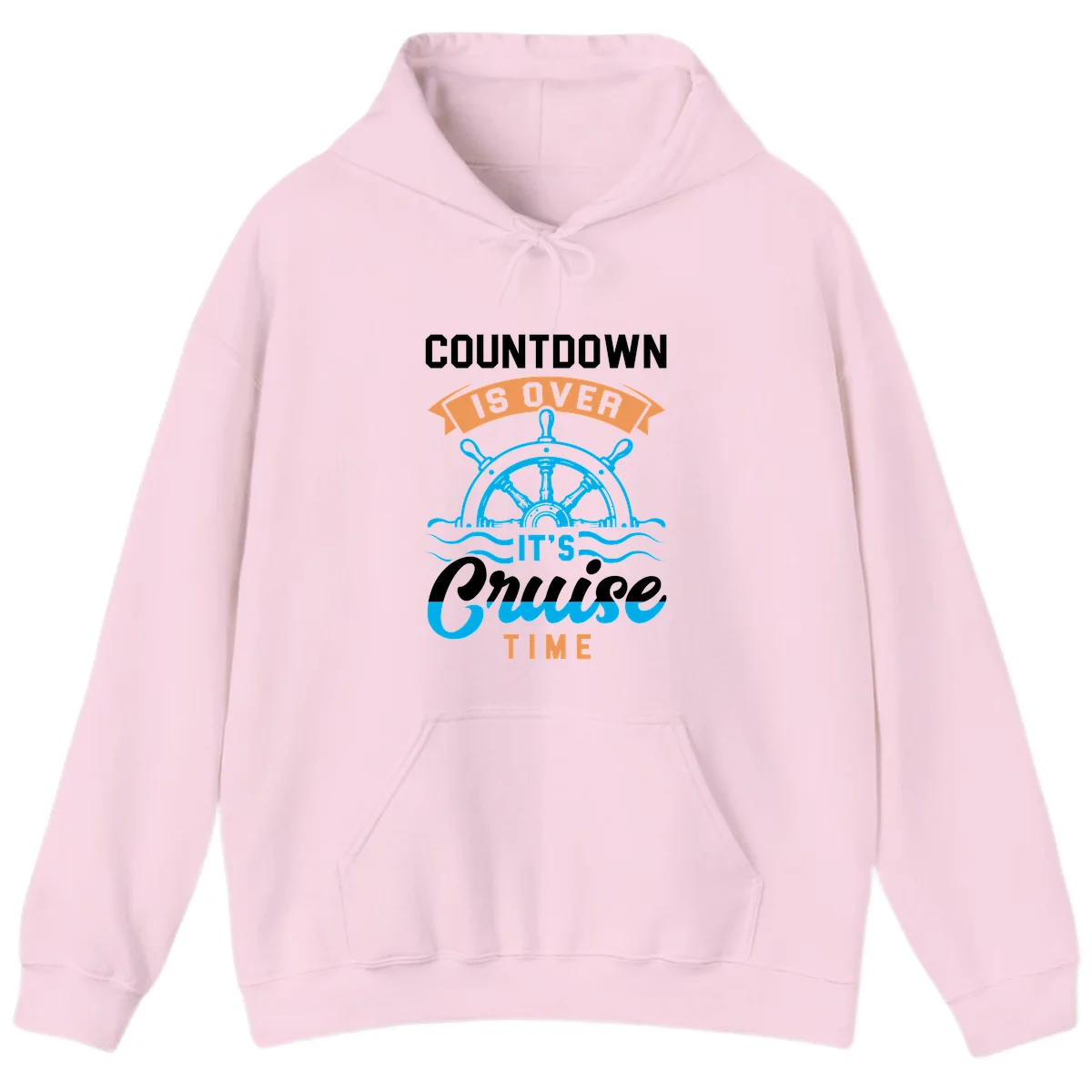 Countdown Is Over It's Cruise Time Hoodie in Light Pink