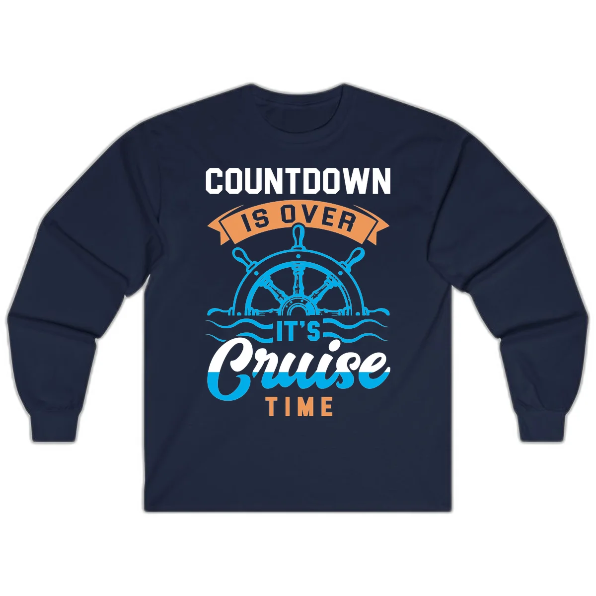 Countdown Is Over It's Cruise Time Long Sleeve in Navy