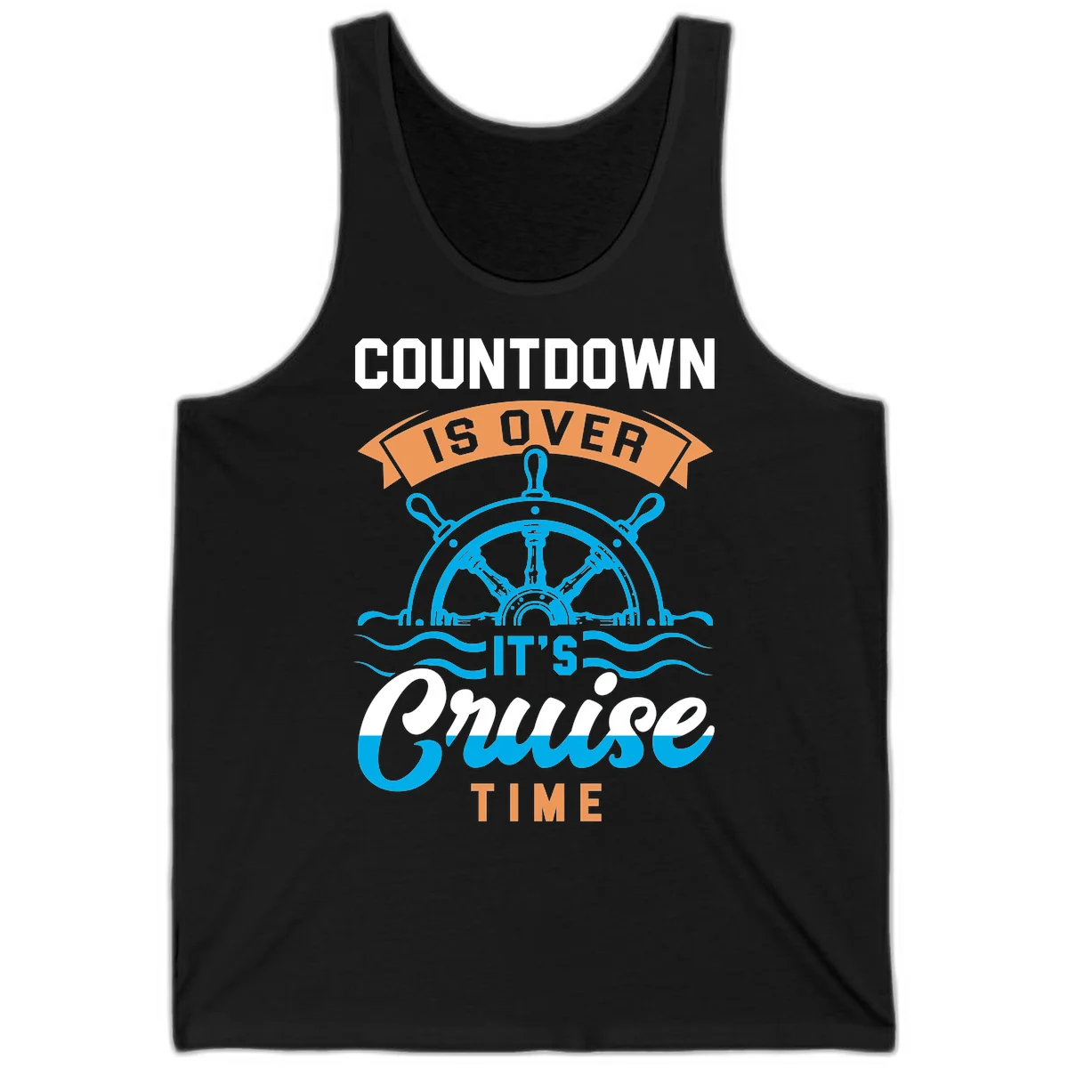 Countdown Is Over It's Cruise Time Tank Top in Black