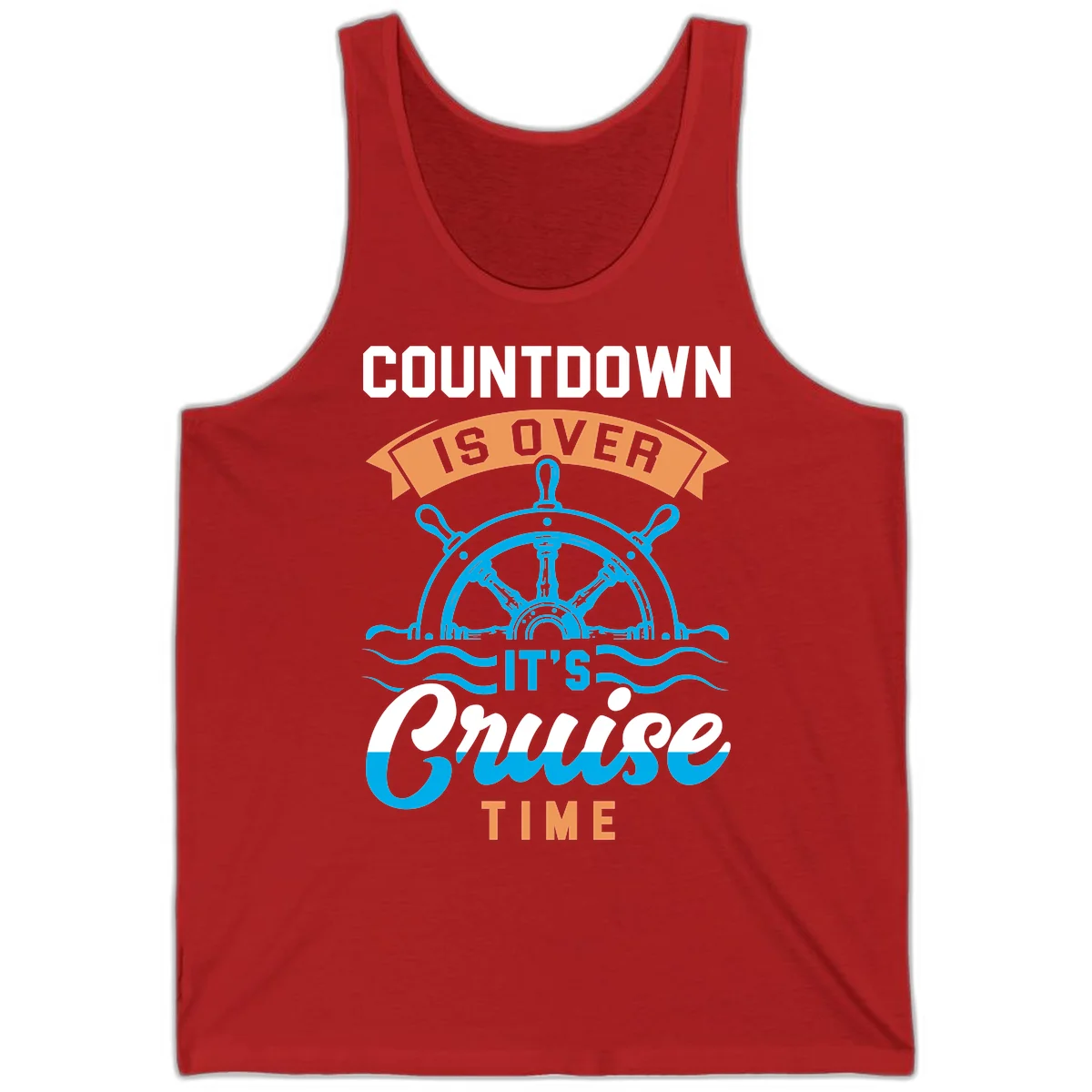 Countdown Is Over It's Cruise Time Tank Top in Red