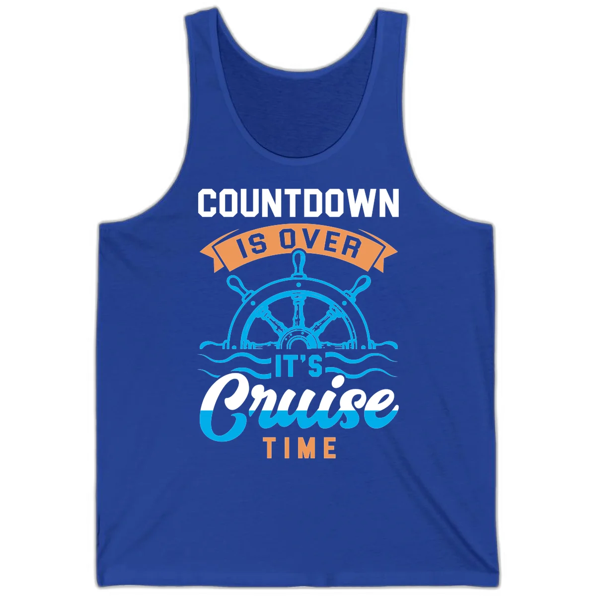 Countdown Is Over It's Cruise Time Tank Top in True Royal