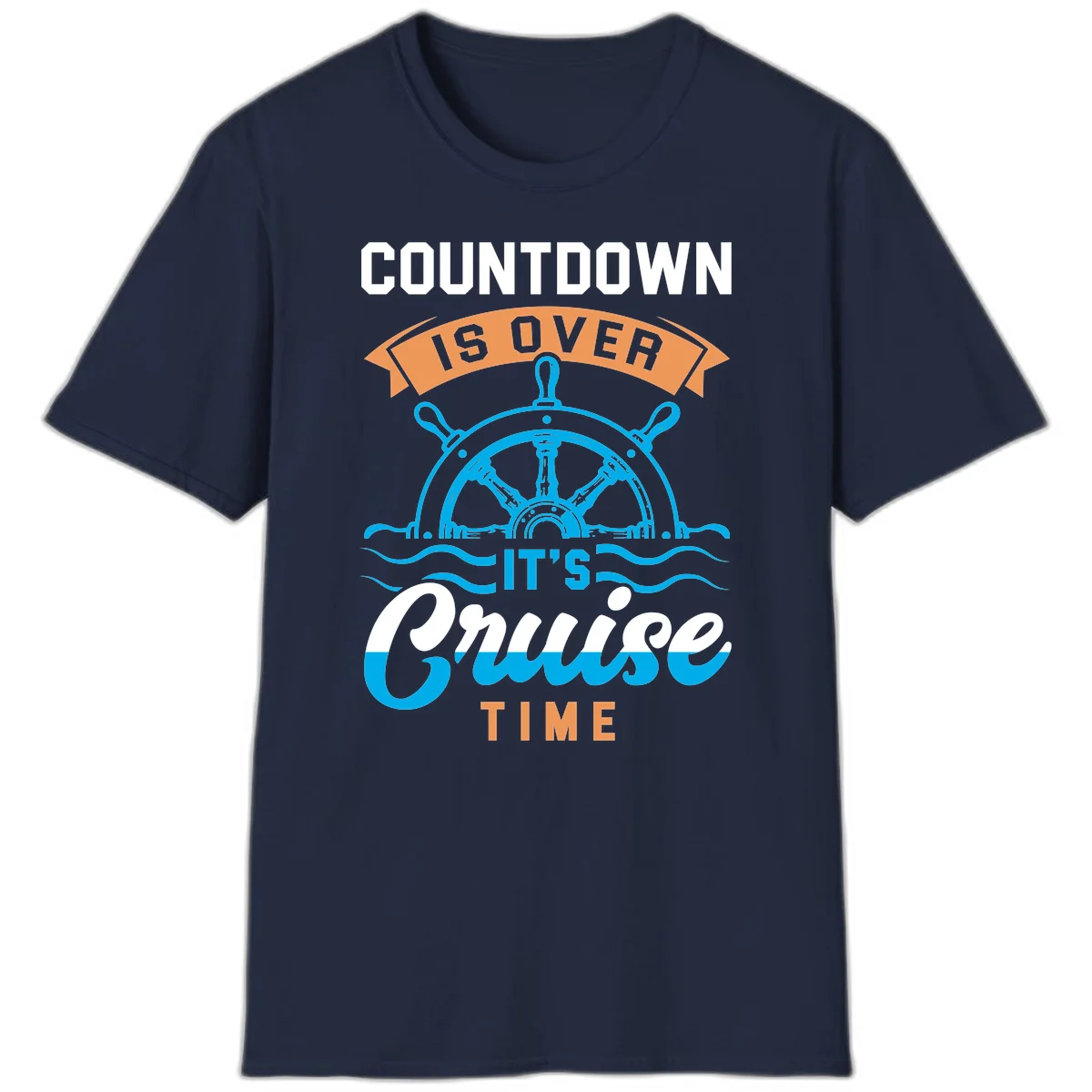 Countdown Is Over It's Cruise Time T-Shirt in Navy