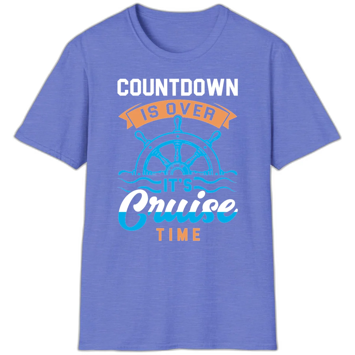 Countdown Is Over It's Cruise Time T-Shirt in Heather Royal