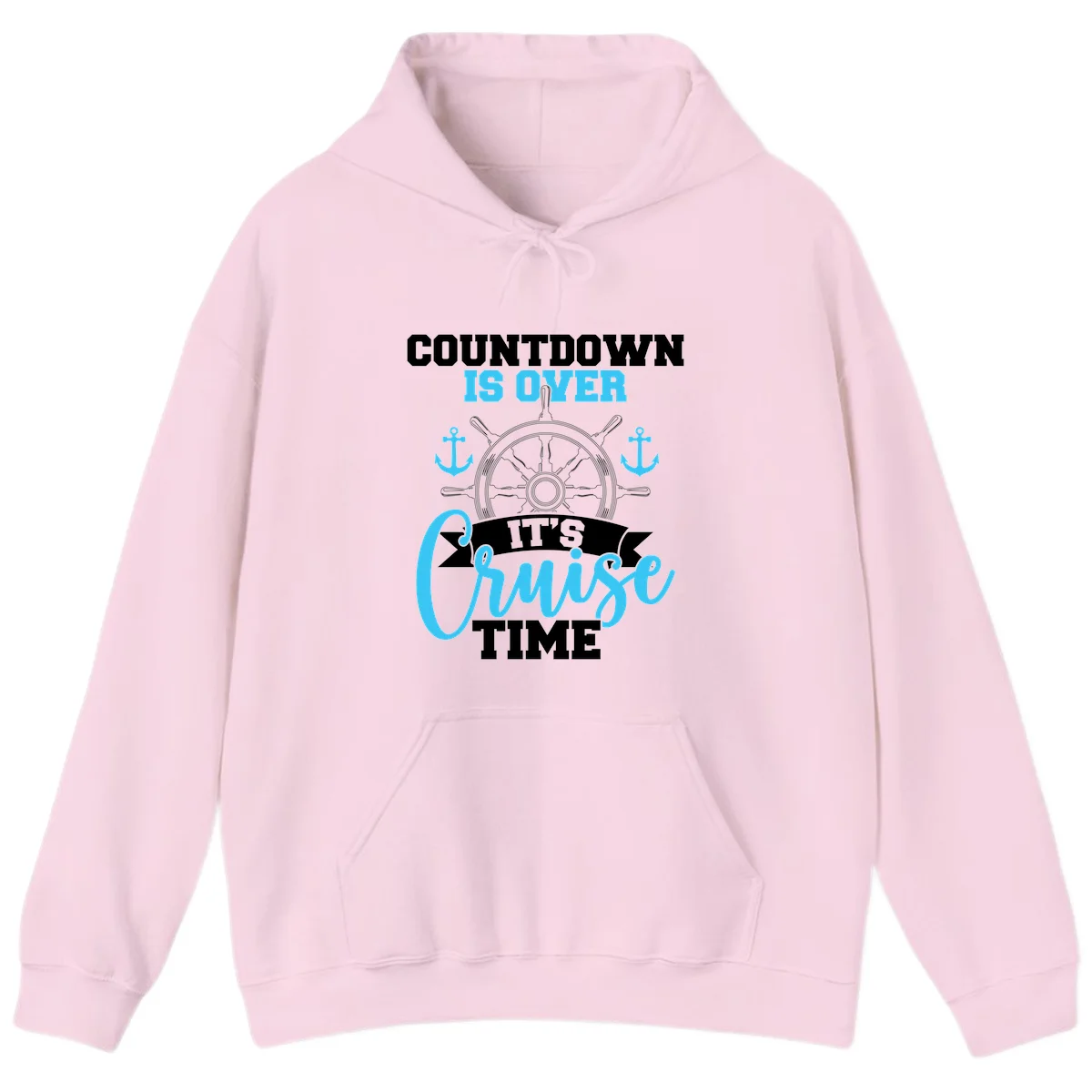 Countdown Is Over Cruise Time Hoodie in Light Pink