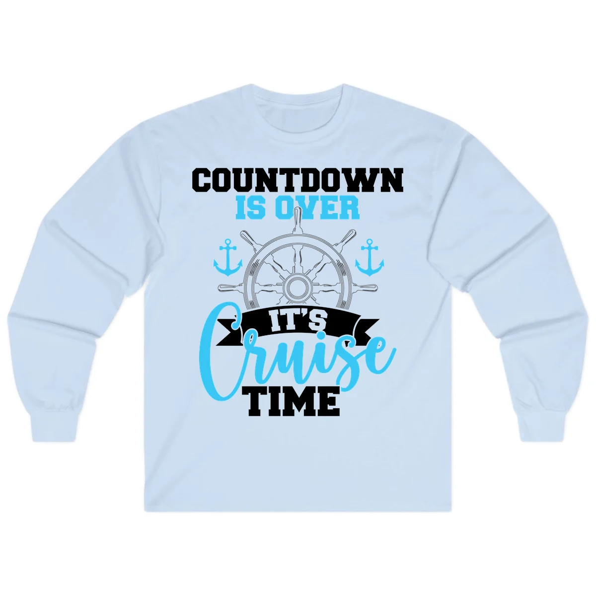Countdown Is Over Cruise Time Long Sleeve in Light Blue
