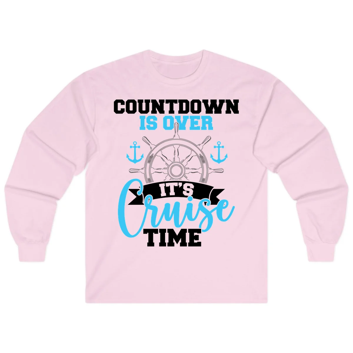 Countdown Is Over Cruise Time Long Sleeve in Light Pink