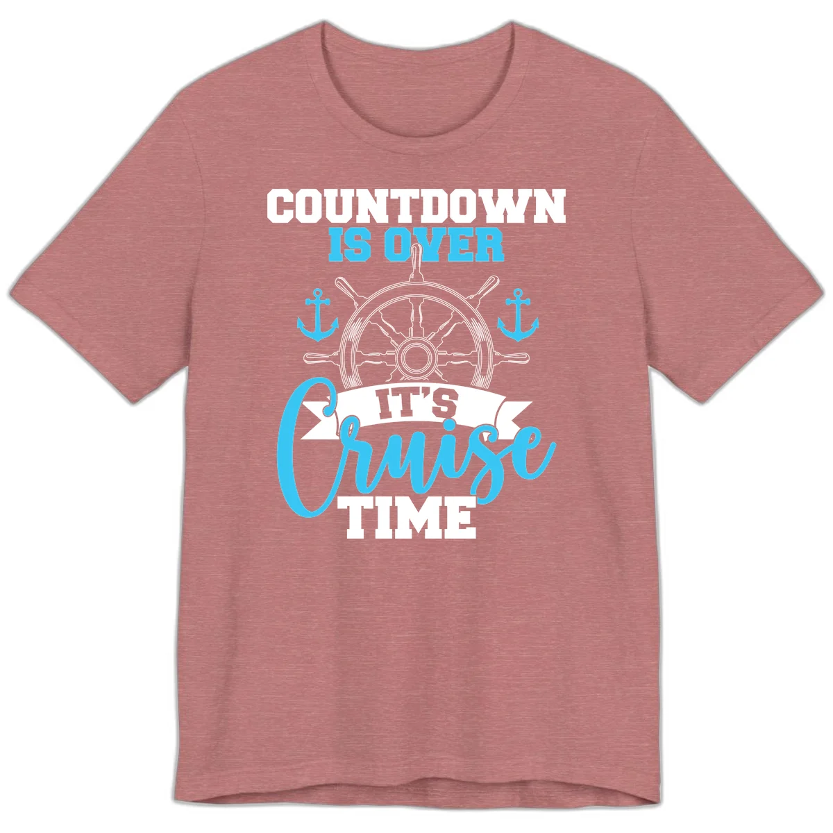 Countdown Is Over Cruise Time Premium T-Shirt in Heather Mauve