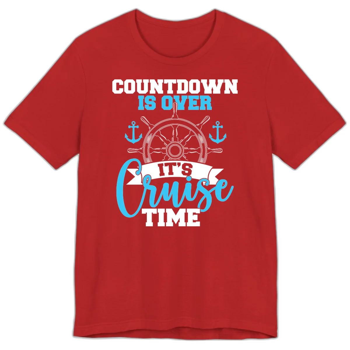 Countdown Is Over Cruise Time Premium T-Shirt in Red