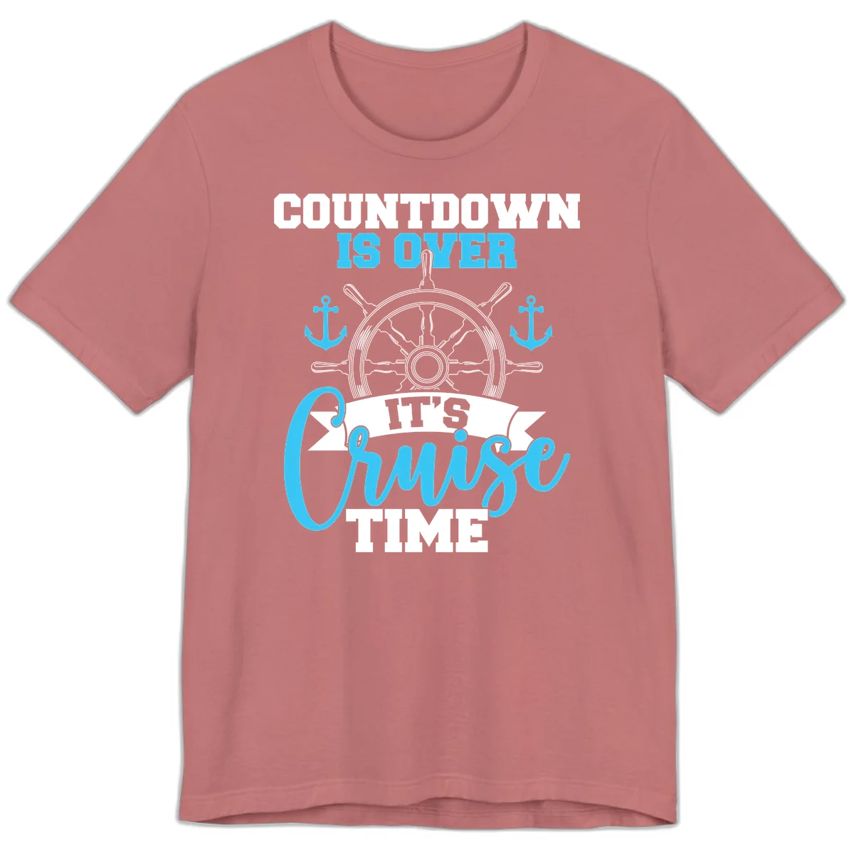 Countdown Is Over Cruise Time Premium T-Shirt in Mauve