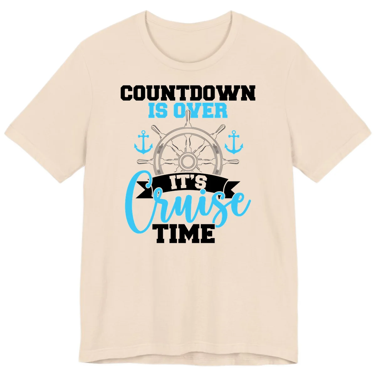 Countdown Is Over Cruise Time Premium T-Shirt in Soft Cream