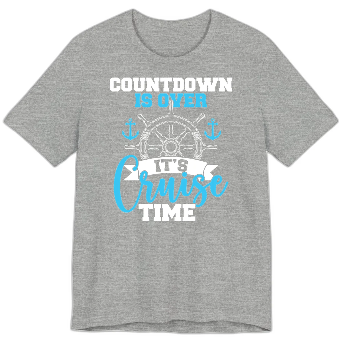 Countdown Is Over Cruise Time Premium T-Shirt in Athletic Heather
